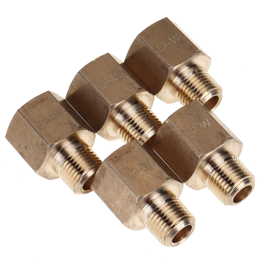 LTWFITTING Lead Free Brass Pipe 1/4" Male x 1/8" Female NPT Adapter Fuel Gas Air (Pack of 5) - NewNest Australia