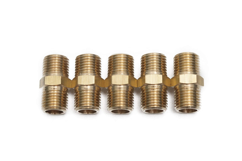 LTWFITTING Lead Free Brass Pipe Hex Nipple Fitting 1/4" Male NPT Air Fuel Water(Pack of 5) - NewNest Australia