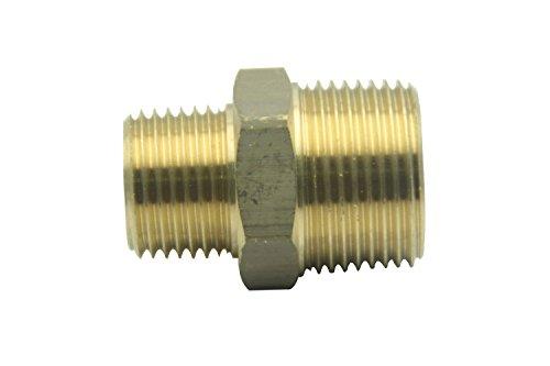 LTWFITTING Lead Free Brass Pipe Hex Reducing Nipple Fitting 3/4" x 1/2" Male NPT Air Fuel Water(Pack of 5) - NewNest Australia