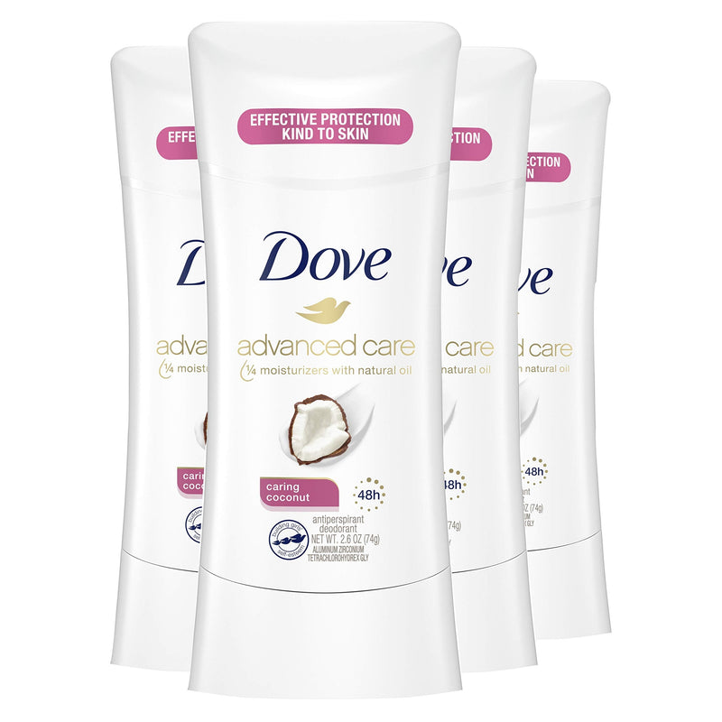 Dove Antiperspirant Deodorant with 48 Hour Protection Caring Coconut Deodorant for Women 2.6 oz 4 Count Tropical - NewNest Australia