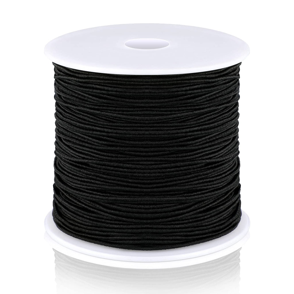 1 mm Elastic Cord Thread, 100 Meters, Black - NewNest Australia