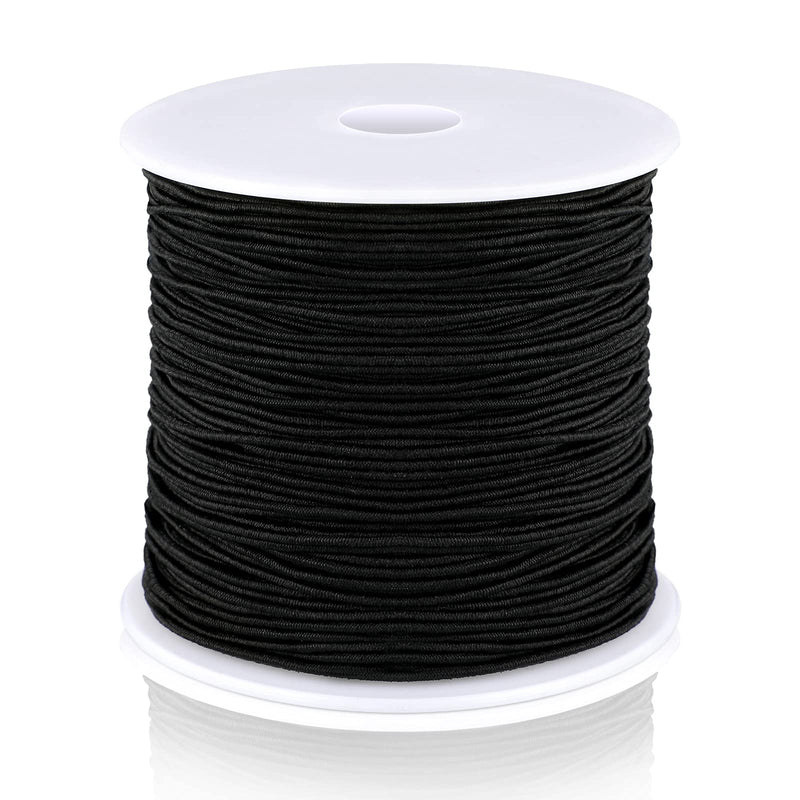 1 mm Elastic Cord Thread, 100 Meters, Black - NewNest Australia