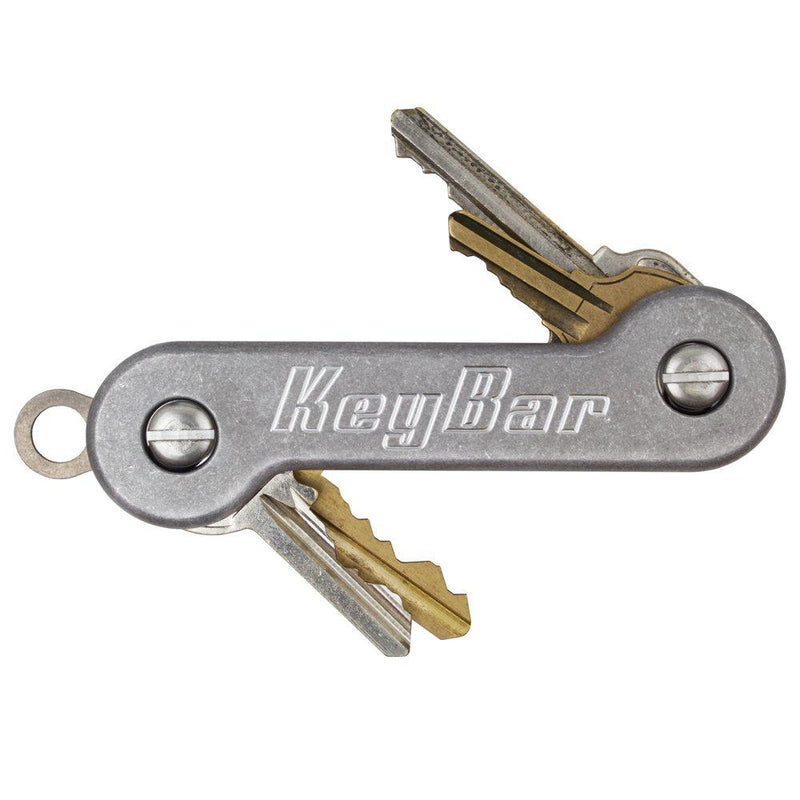 KeyBar | Everyday Carry Compact Key Holder Multi-Tool and Keychain Organizer with Pocket Clip (Holds up to 12 Key) Stonewashed Aluminum - NewNest Australia