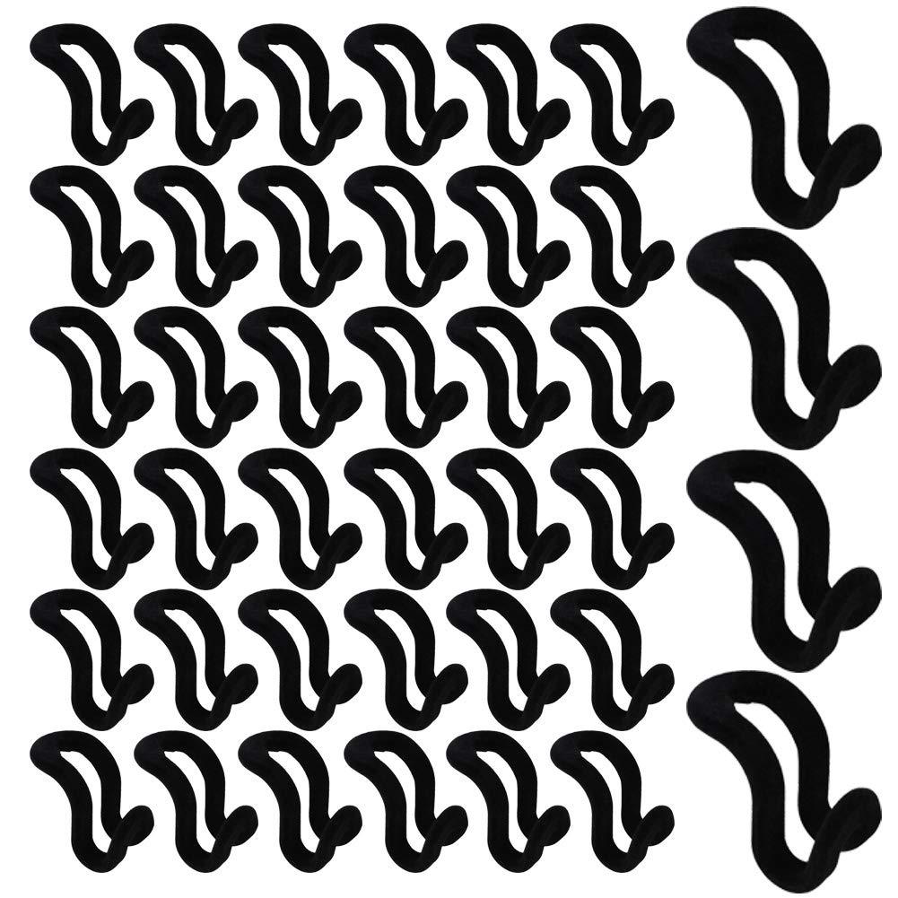 NewNest Australia - WARMBUY Cascading Hanger Connector Hooks for Closet Space Saving, Black, 40 Pieces 