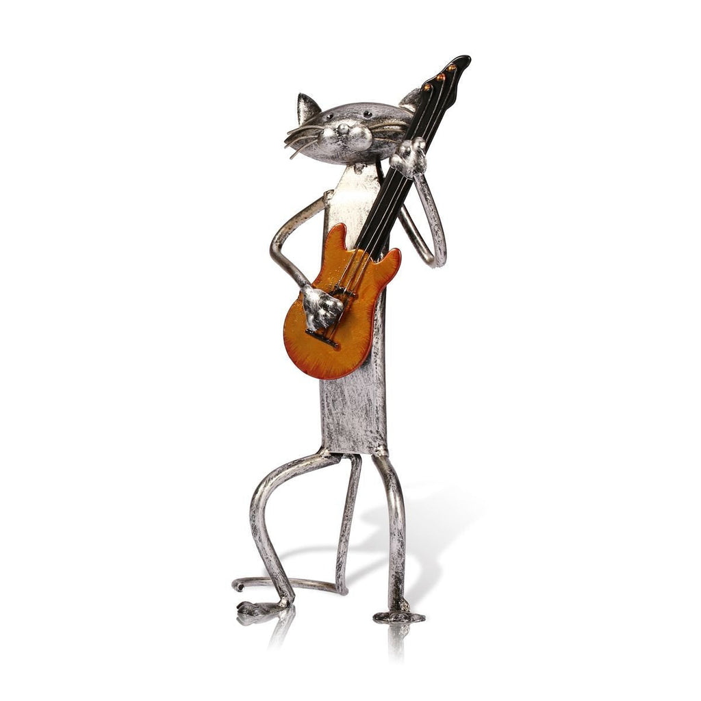 NewNest Australia - Tooarts A Playing Guitar Cat Metal Sculpture Iron Statue Handwork Handicrafts, 3 Funny Design type3 