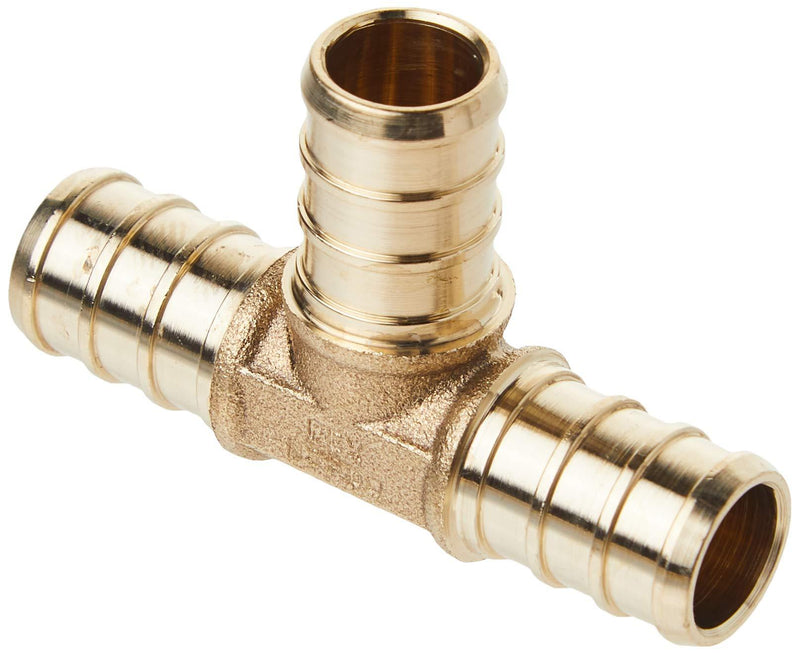 SharkBite UC362LFA10 1/2" Tee PEX Barb Fitting (10-Pack), 1, Brass, 10 Count - NewNest Australia