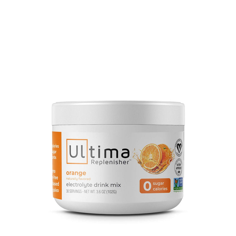 Ultima Replenisher Hydrating Electrolyte Powder, Orange, 30 Servings, Sugar-Free, no Carbs, no Calories, Keto, Gluten-Free, Non-GMO, Vegan - NewNest Australia