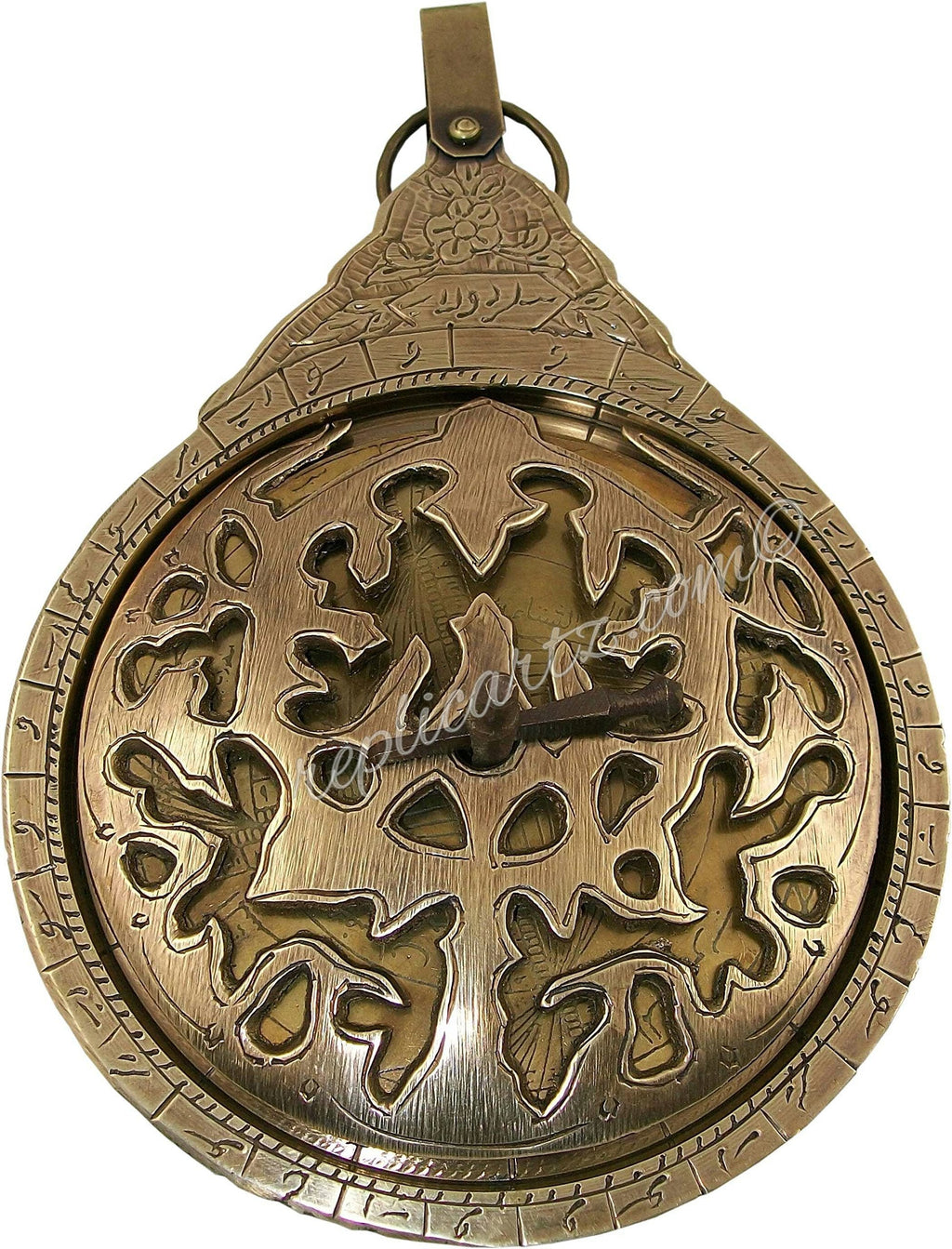 NewNest Australia - MOONSUN 5MoonSun5's 9" Hanging Brass Arabic Astrolabe Globe Maritime Navigational Astrological Calendar Replica 