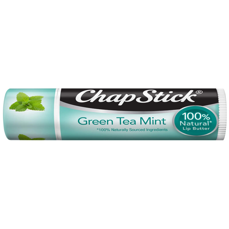 ChapStick 100% Natural Lip Butter (Green Tea Mint, 0.15 Ounce) Flavored Lip Balm Tube, 8-Hour Moisture - NewNest Australia