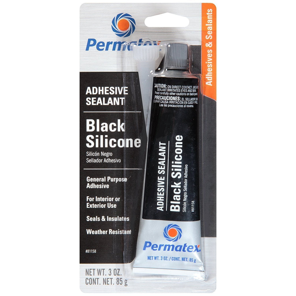 Permatex Black Silicone Adhesive Sealant (3 oz.) - 2 Pack (81158-2) - NewNest Australia