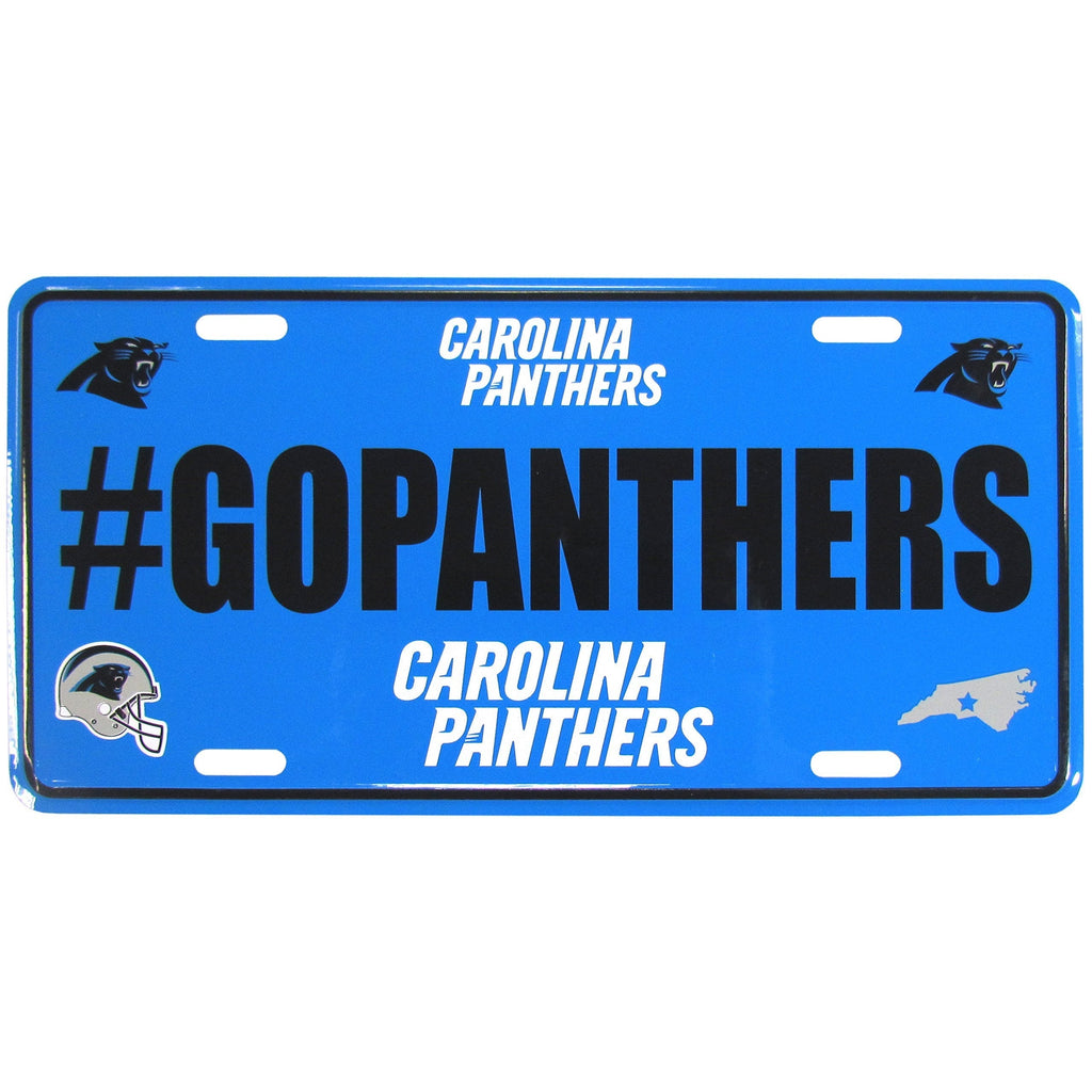 NFL Hashtag License Plate Carolina Panthers Standard Blue - NewNest Australia