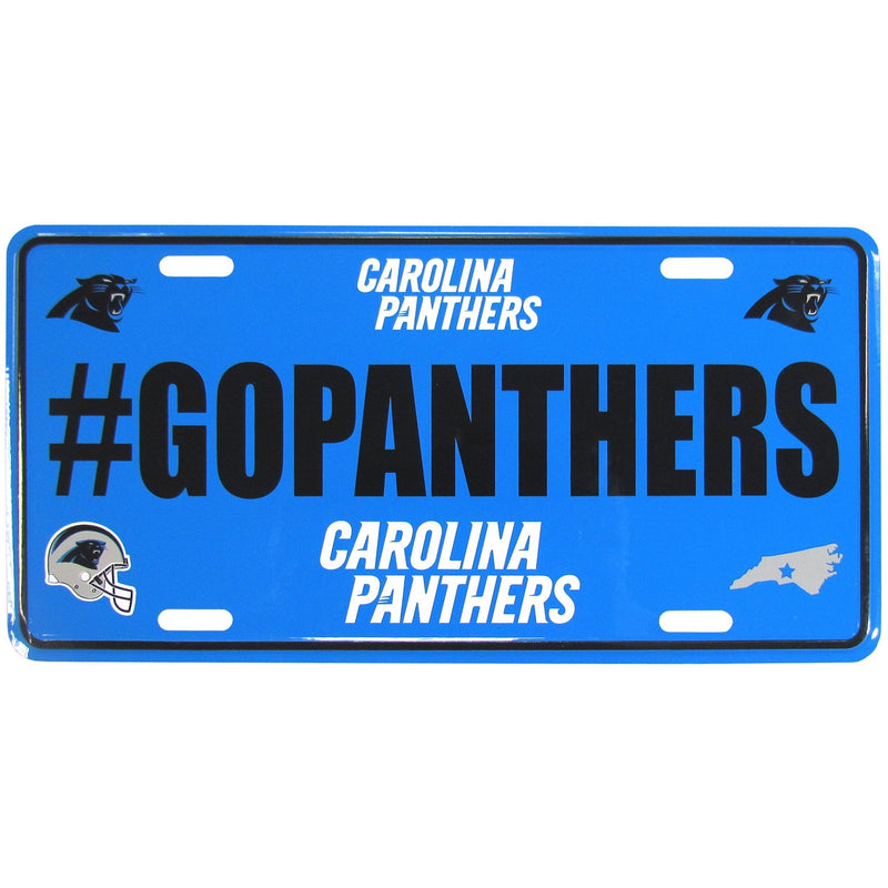 NFL Hashtag License Plate Carolina Panthers Standard Blue - NewNest Australia