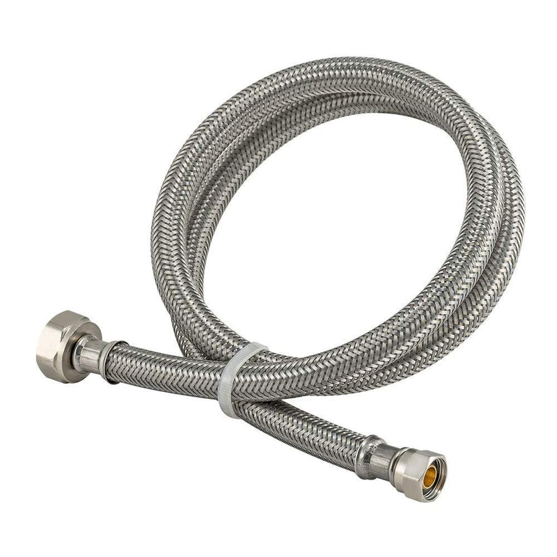 Eastman 48302 60-Inch Length Flexible Faucet Connector, Braided Stainless Steel Supply Hose Line, 1/2-inch FIP x 3/8-inch Compression Inlet 60 Inch - NewNest Australia