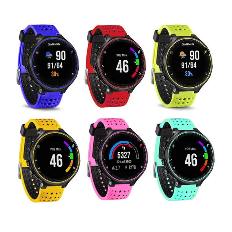 HWHMH Colorful Replacement Silicone Bands with Pin Removal Tools for Garmin Forerunner 220/230/235/620/630/735XT (No Tracker, Replacement Bands Only) Pack of 6 - NewNest Australia