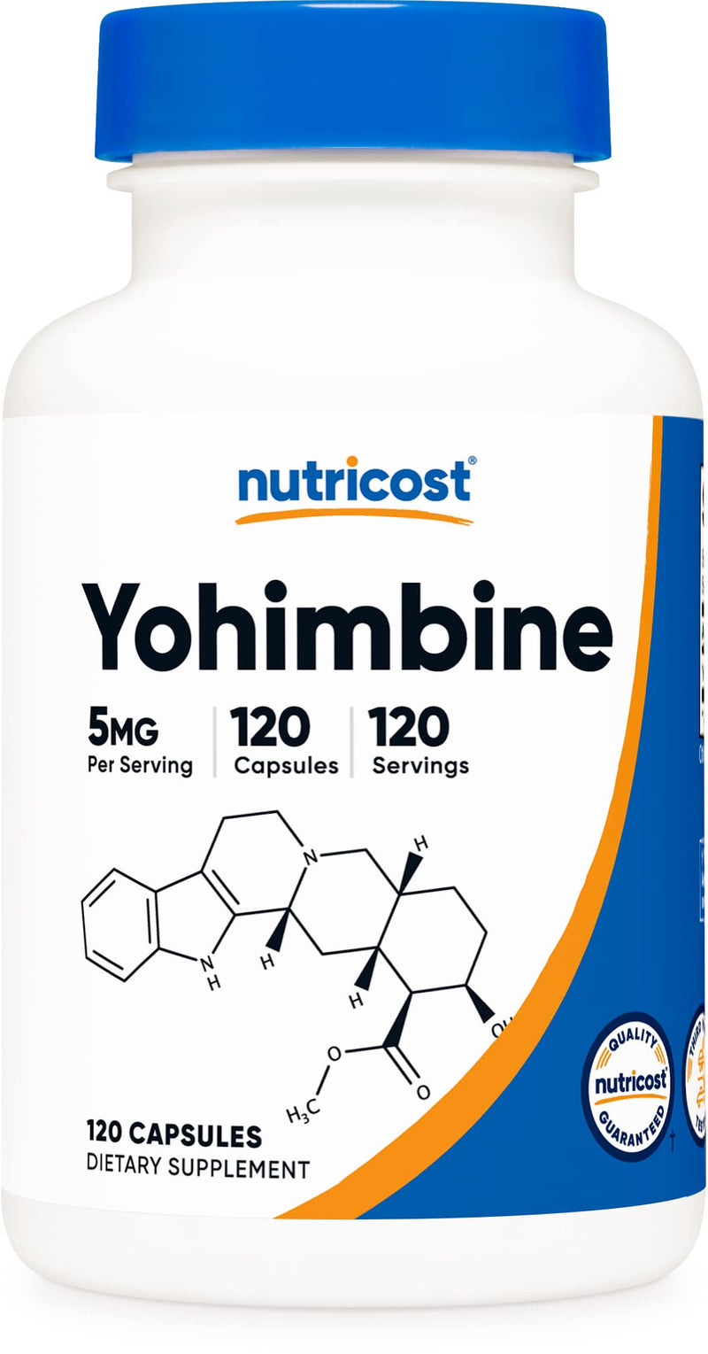 Nutricost Yohimbine HCl 5mg, 120 Capsules Extra Strength 120 Count (Pack of 1) - NewNest Australia
