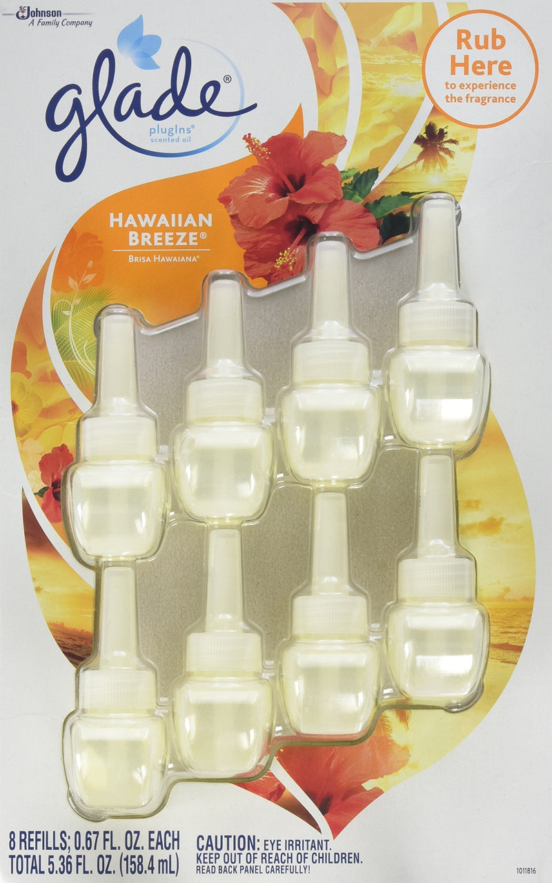 Glade Plugins Hawaiian Breeze .67 Oz 8 Pack Refills 1 0.67 Fl Oz (Pack of 8) - NewNest Australia