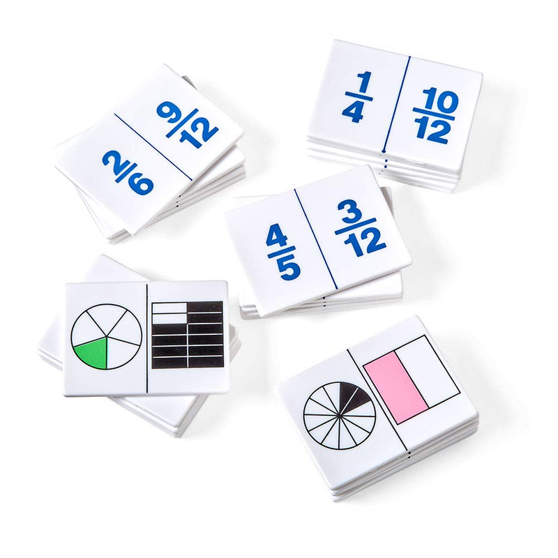 hand2mind Fraction Dominoes Set, Fraction Manipulatives for Elementary School, Dominoes Fraction Games, Middle School Math Games, Montessori Math Manipulatives, Classroom Dominoes Set (Set of 30) - NewNest Australia
