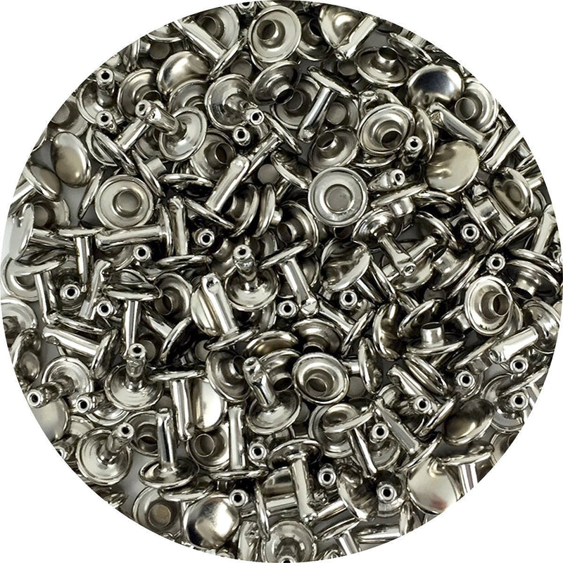 Springfield Leather Company's Nickel Plate Medium Double Cap Rivets 100pk - NewNest Australia
