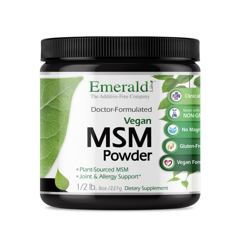 Emerald Labs MSM Powder 4,000 mg - Joint Support for Aches and Pains, Anti-Inflammatory, Stress Relief Support, Digestive System Support, Allergy Relief - 8 oz - NewNest Australia
