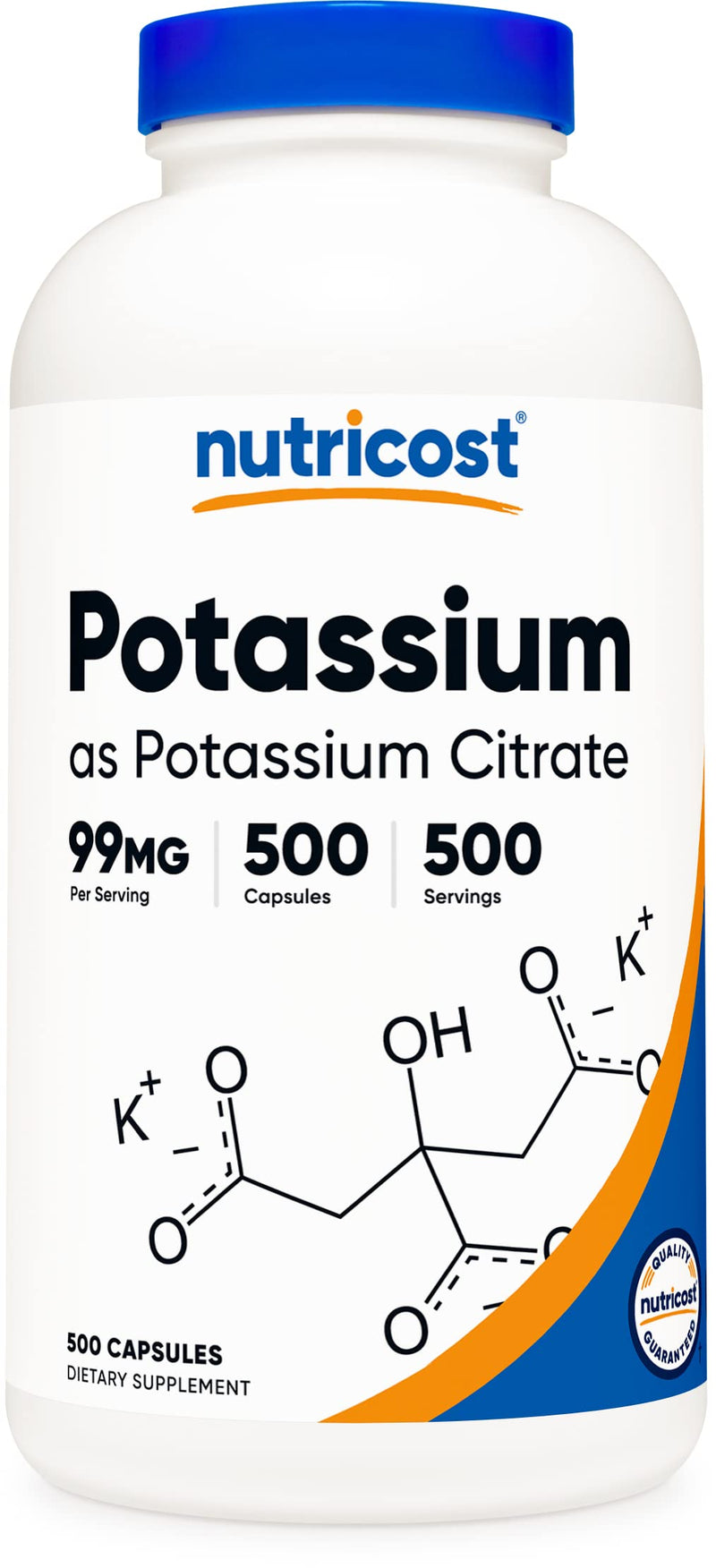Nutricost Potassium Citrate 99mg, 500 Capsules 500 Count (Pack of 1) - NewNest Australia