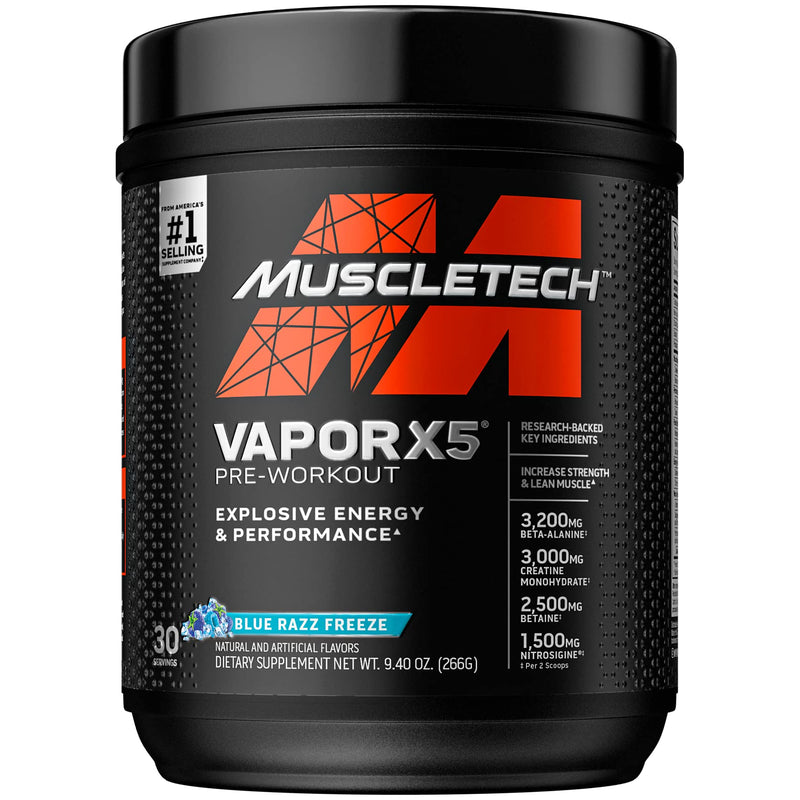 Pre Workout Powder | MuscleTech Vapor X5 | Pre Workout Powder for Men & Women | PreWorkout Energy Powder Drink Mix | Sports Nutrition Pre-Workout Products | Blue Raspberry (30 Servings)-Package Varies Blue Raspberry Fusion 30 Servings (Pack of 1) - NewNest Australia
