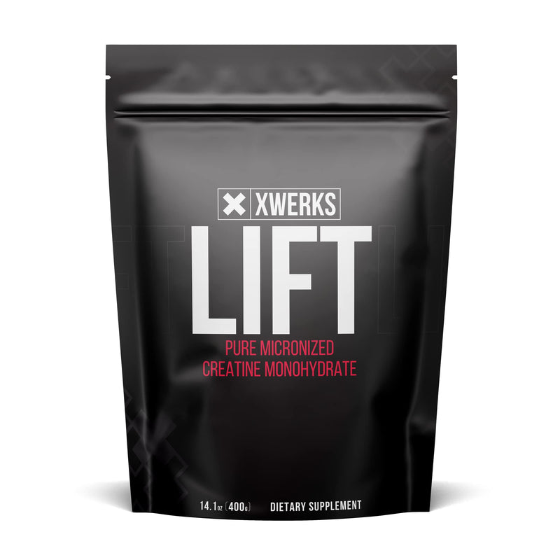 Xwerks Lift Pure Creatine Monohydrate Powder - 80 Servings - Raw 100% Natural 5000mg Formula Micronized Creatine - Highly Soluble Supplements for Power Strength Muscle Growth and Repair - Unflavored - NewNest Australia