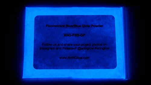Glow in The Dark Pigment Powder - 12g - Neutral and Fluorescent Colors (Fluorescent Blue) Fluorescent Blue - NewNest Australia