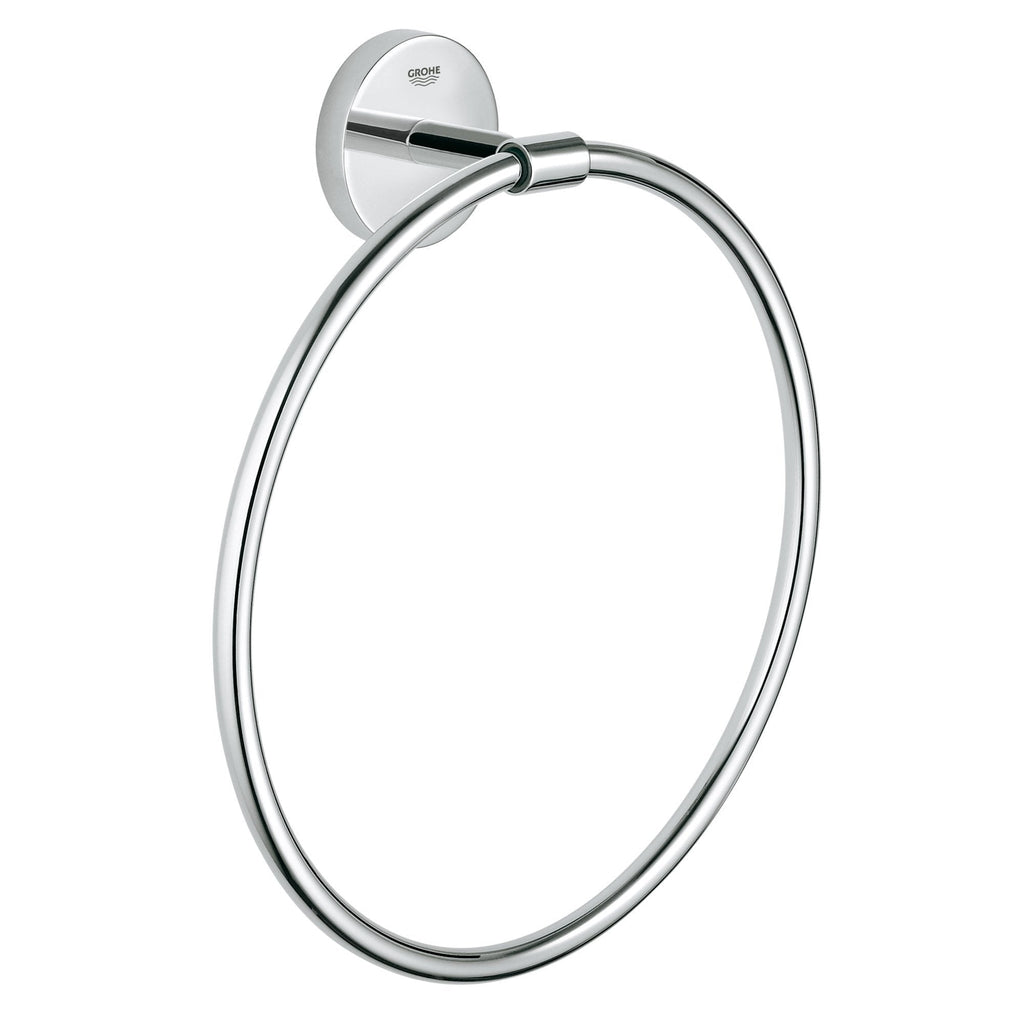 Grohe 40460001 BauCosmopolitan Towel Ring, Starlight Chrome - NewNest Australia