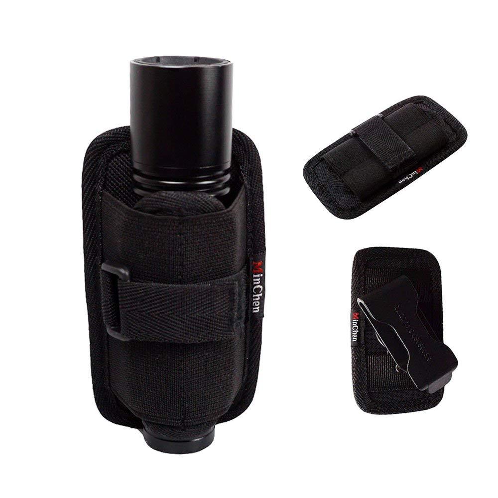 MinChen Flashlight Holster Pouch Belt Holster Duty Belt Carry Case Holder with 360° Rotatable Clip - NewNest Australia