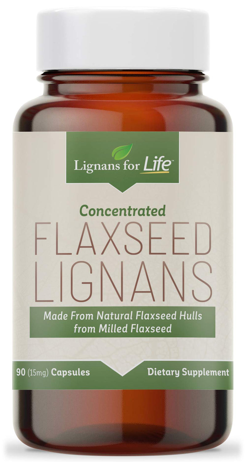Flaxseed Lignans - 15 mg Organic Flaxseed - 90ct 15mg Capsules - Lignans for Life - NewNest Australia