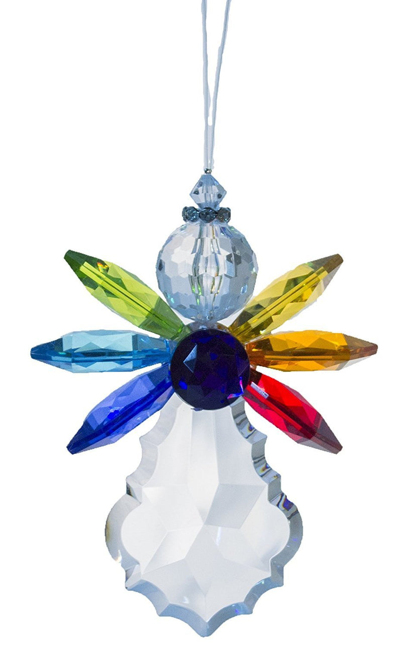 NewNest Australia - Ganz Crystal Expressions 4.5 Inch Acrylic Rainbow Angel Ornament 