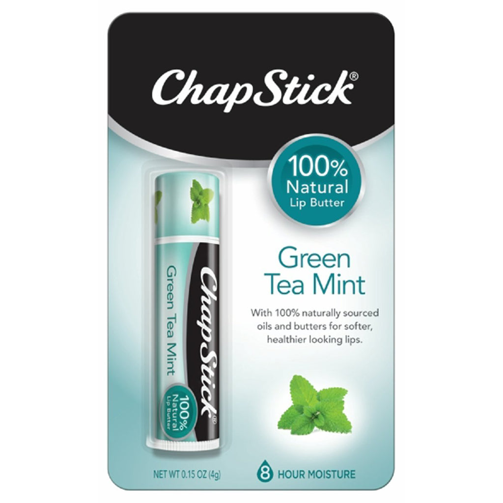 ChapStick Green Tea Mint 100 Percent Natural Ingredients Lip Butter, Moisturizing Lip Balm - 0.15 Oz - NewNest Australia