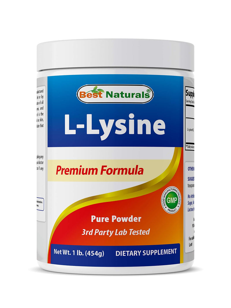 Best Naturals Lysine Powder, 1 Pound - 100% Pure (1 LB (Pack of 1)) 1 Pound (Pack of 1) - NewNest Australia