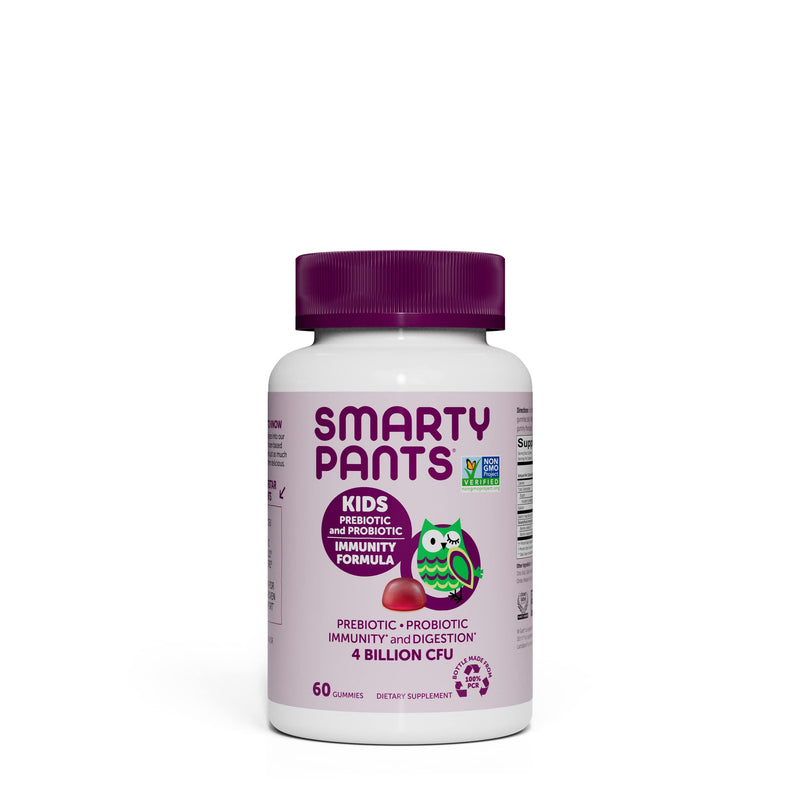 SmartyPants Kids Probiotic Immunity Gummies: Prebiotics & Probiotics for Immune Support & Digestive Comfort, Grape Flavor, 60 Gummy Vitamins, 30 Day Supply, No Refrigeration Required Kids Probiotic Immunity Formula - Grape - NewNest Australia