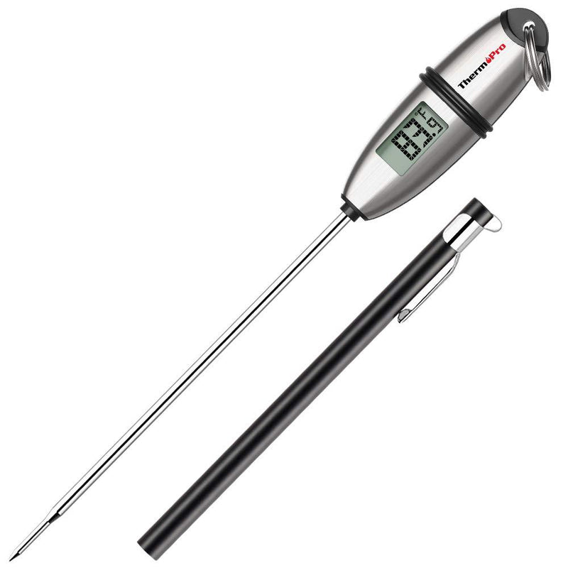 NewNest Australia - ThermoPro TP-02S Instant Read Meat Thermometer Digital Cooking Food Thermometer with Super Long Probe for Grill Candy Kitchen BBQ Smoker Oven Oil Milk Yogurt Temperature 1 