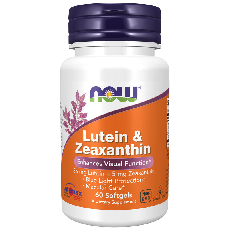 NOW Supplements Lutein & Zeaxanthin with 25 mg Lutein and 5 mg Zeaxanthin, 60 Softgels - NewNest Australia