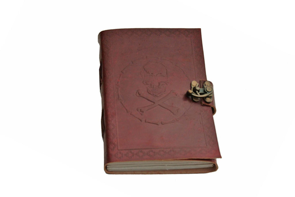 SZCO Supplies Skull & Bones Leather Journal - NewNest Australia