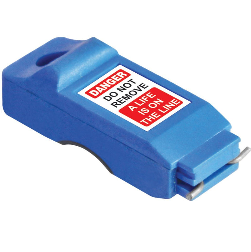 Lockout Safety Supply 7261 Slider Pin Out Circuit Breaker Lockout, Blue - NewNest Australia
