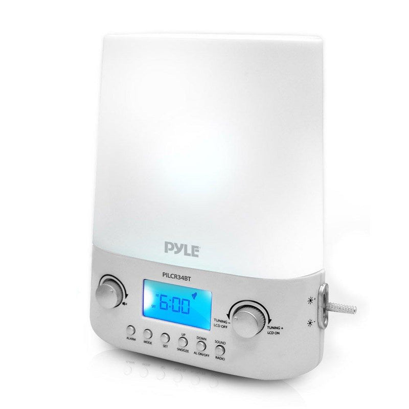 NewNest Australia - Pyle Bluetooth Radio Alarm Clock - Built-in Speakers Time Date Display LED Light Lamp Sunrise Sunset Deep Sleep, Relaxation, Meditation Includes Power Adapter - PILCR34BT_0 