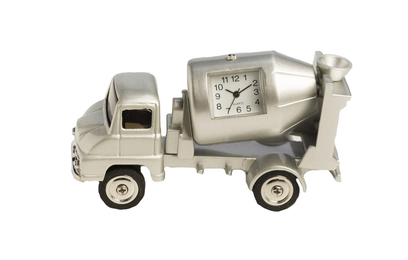 NewNest Australia - Sanis Enterprises 3" x 2" Silver Cement Truck Clock 
