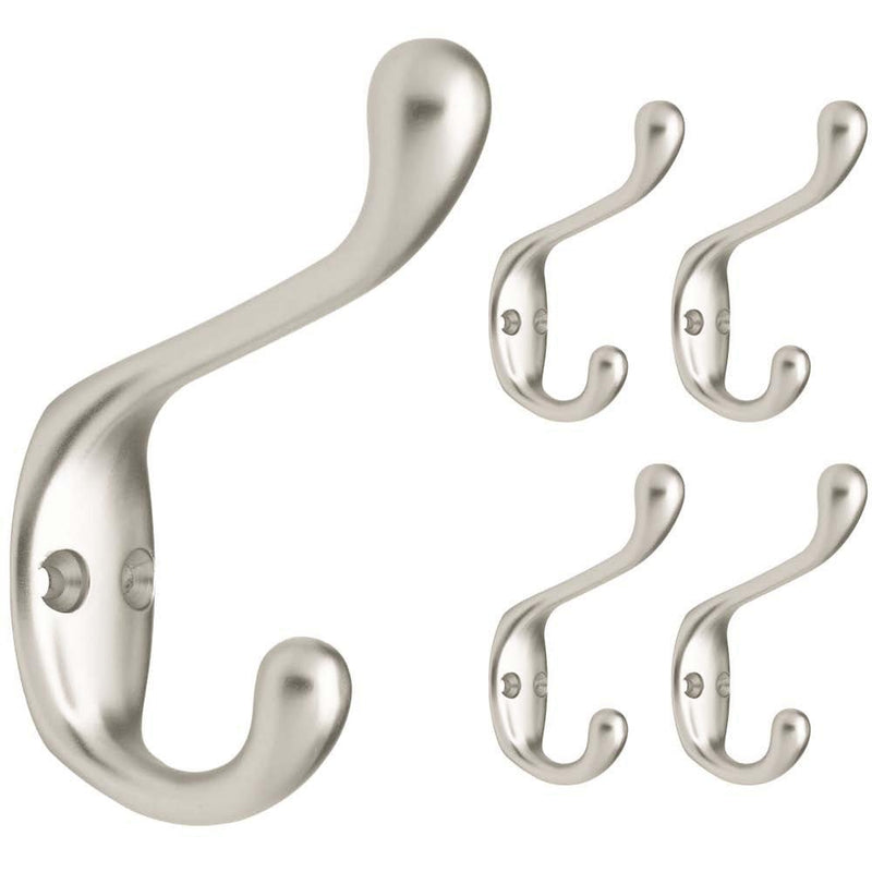 NewNest Australia - Franklin Brass FBCHH5-MN-C Heavy Duty Coat and Hat Hook, 5-Pack, Matte Nickel, 5 Piece 5 Pack 