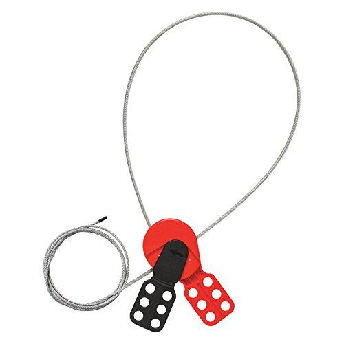 Lockout Safety Supply 7290 Cable Lockout Hasp with 6' Cable, Red/Black - NewNest Australia