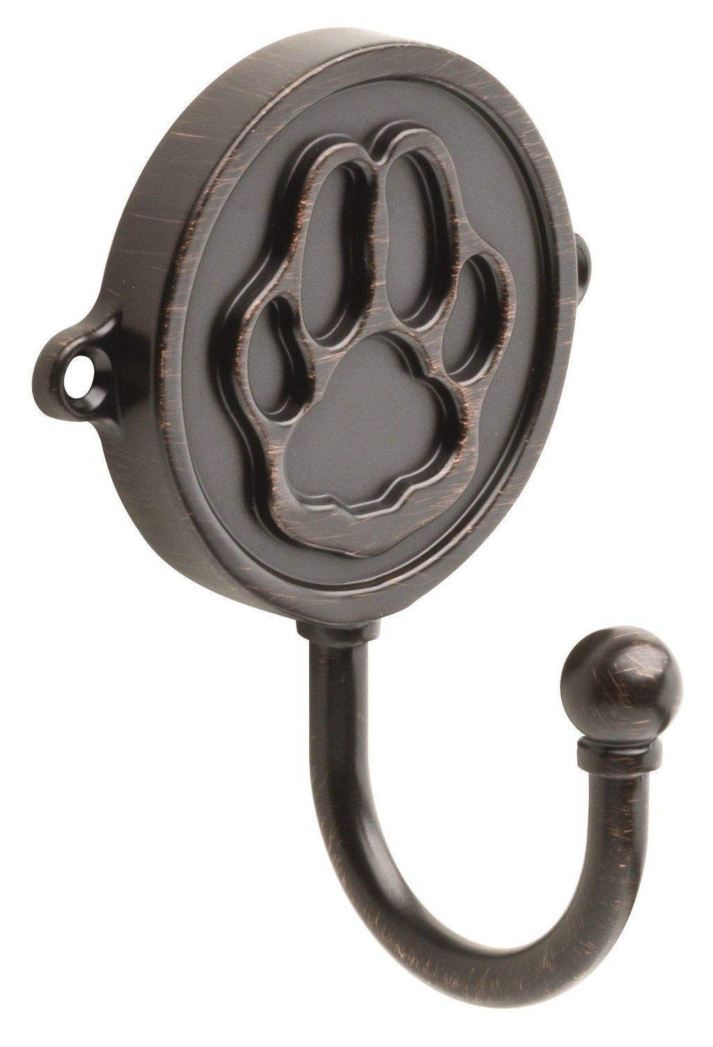 NewNest Australia - Franklin Brass FBPAWHK-VBR-C Paw Print Hook, Bronze 