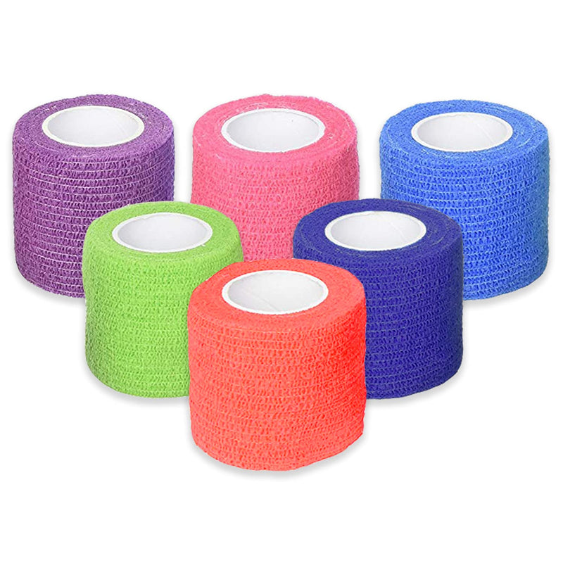 Ever Ready First Aid Self Adherent Cohesive Bandages 2" x 5 Yards - 6 Count, Rainbow Colors - NewNest Australia