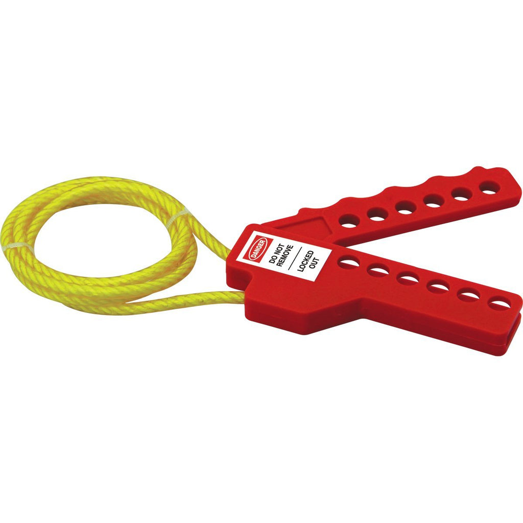 Lockout Safety Supply 7245 Squeezer Multipurpose Cable Lockout with Dielectric Yellow Cable, Red - NewNest Australia