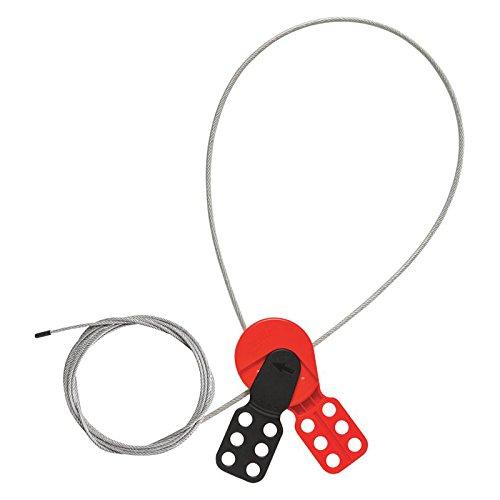 Lockout Safety Supply 7291 Cable Lockout Hasp with 9' Cable, Red/Black - NewNest Australia