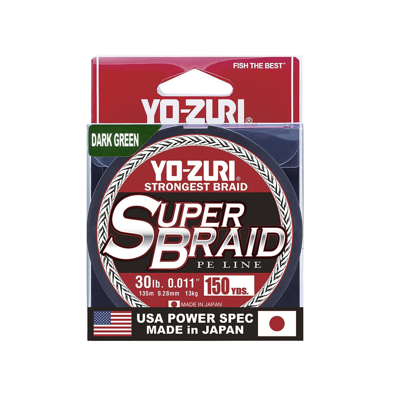 Yo-Zuri Super Braid 150 Yard Spool Dark Green 30LB - NewNest Australia