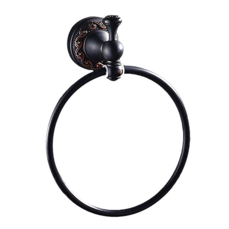 Leyden Brass Towel Ring, Oil Rubbed Bronze Round Hand Towel Holder for Bathroom Screw Mounted Round Towel Ring - NewNest Australia