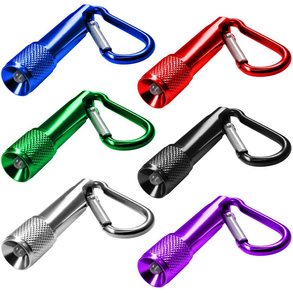 maxin 6 Pack Mini LED Keychain Flashlight, Battery Poweres Torch Light,Super Mini Key Chain Flashlights, for Home and Outdoor Activities. (6 Colors) - NewNest Australia