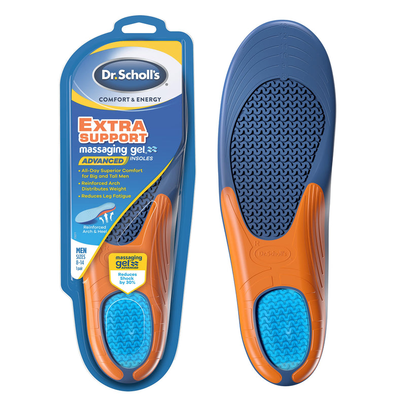 Dr. Scholl’s Extra Support Insoles Superior Shock Absorption and Reinforced Arch Support for Big & Tall Men to Reduce Muscle Fatigue So You Can Stay on Your Feet Longer (for Men's 8-14) 1 Count (Pack of 1) - NewNest Australia
